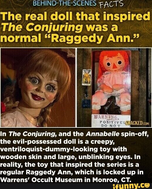 BEHIND-THE-SCENES FACTS The real doll that inspired The Conjuring was a ...