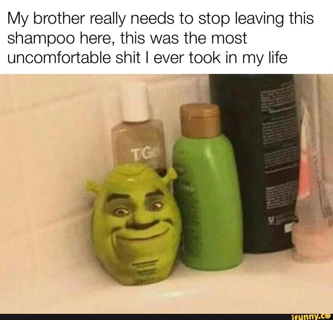 My brother really needs to stop leaving this shampoo here, this was the most uncomfortable shit I ever took in my life