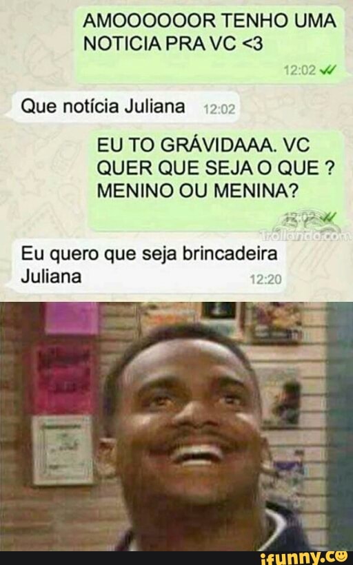 AMOOOOOOR TENHO UMA
NOTICIA PRA VC <3
Que notícia Juliana 4202
QUER QUE SEJA O QUE MENINO OU MENINA?
Eu quero que seja paneer re
Juliana