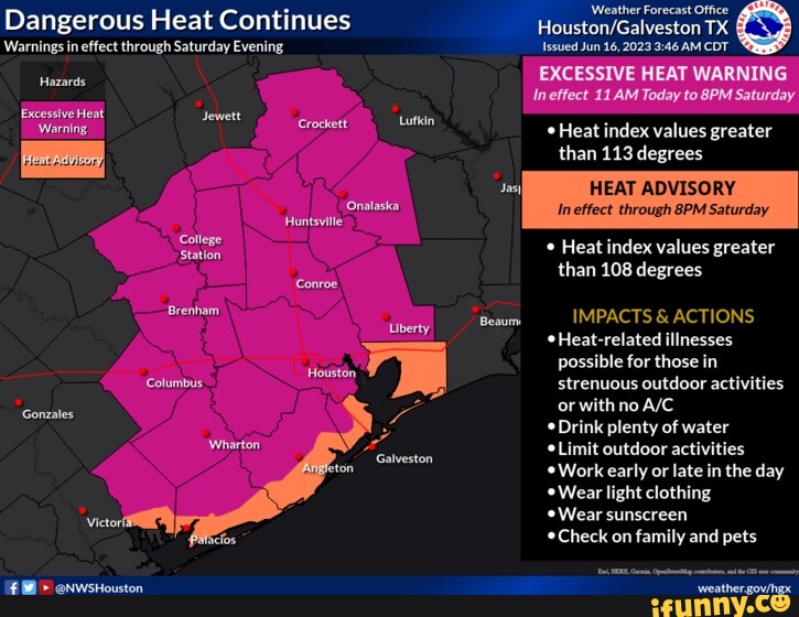 Dangerous Heat Continues Crockett Warnings in effect through Saturday