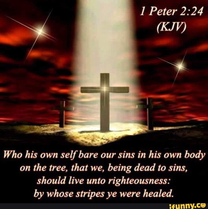 I Peter Who his own self bare our sins in his own body on the tree ...