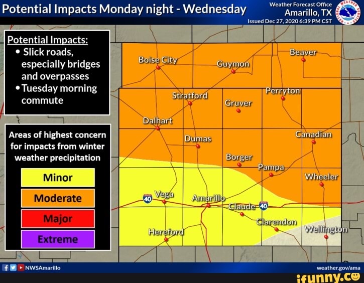 Weather Forecast Office Potential Impacts Monday night Wednesday