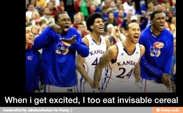 When i get excited, I too eat invisable cereal - When i get excited, I too eat invisable cereal