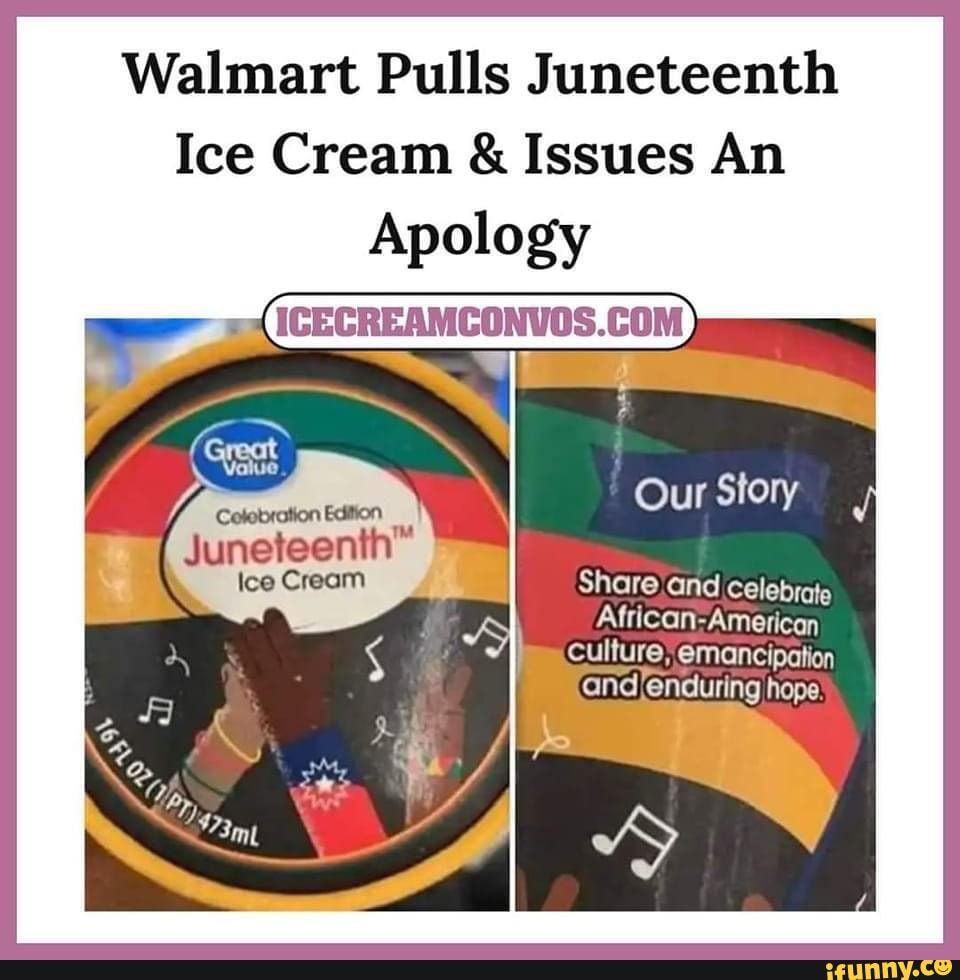 Walmart Pulls Ice Cream & Issues An Apology Celebration
