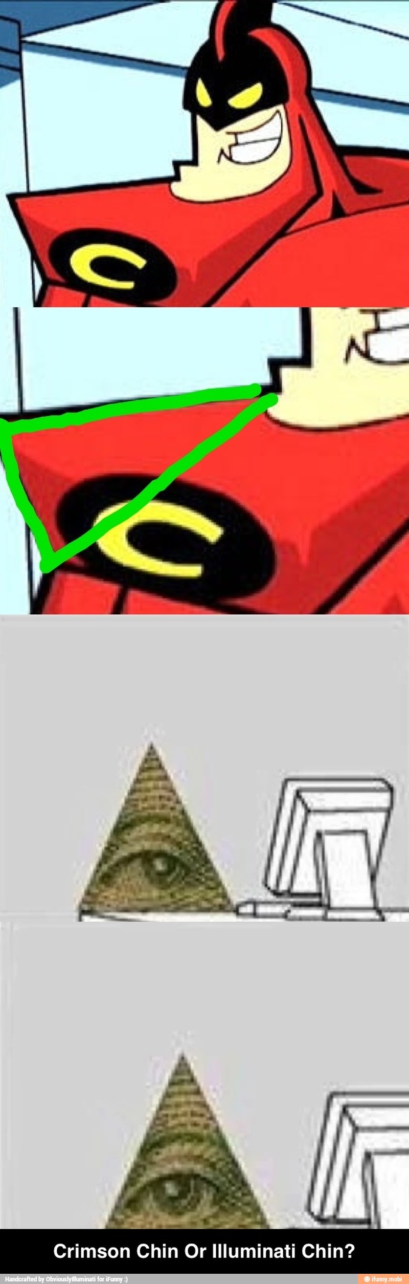 Crimson Chin Or Illuminati Chin?