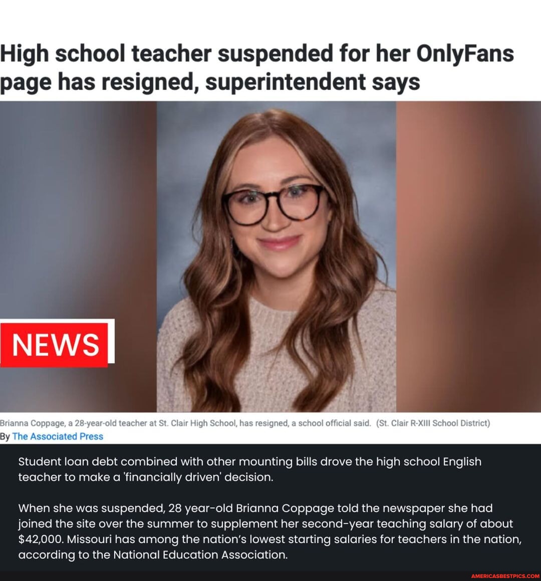 Missouri teacher Brianna Coppage @bricoppage resigned after previously ...