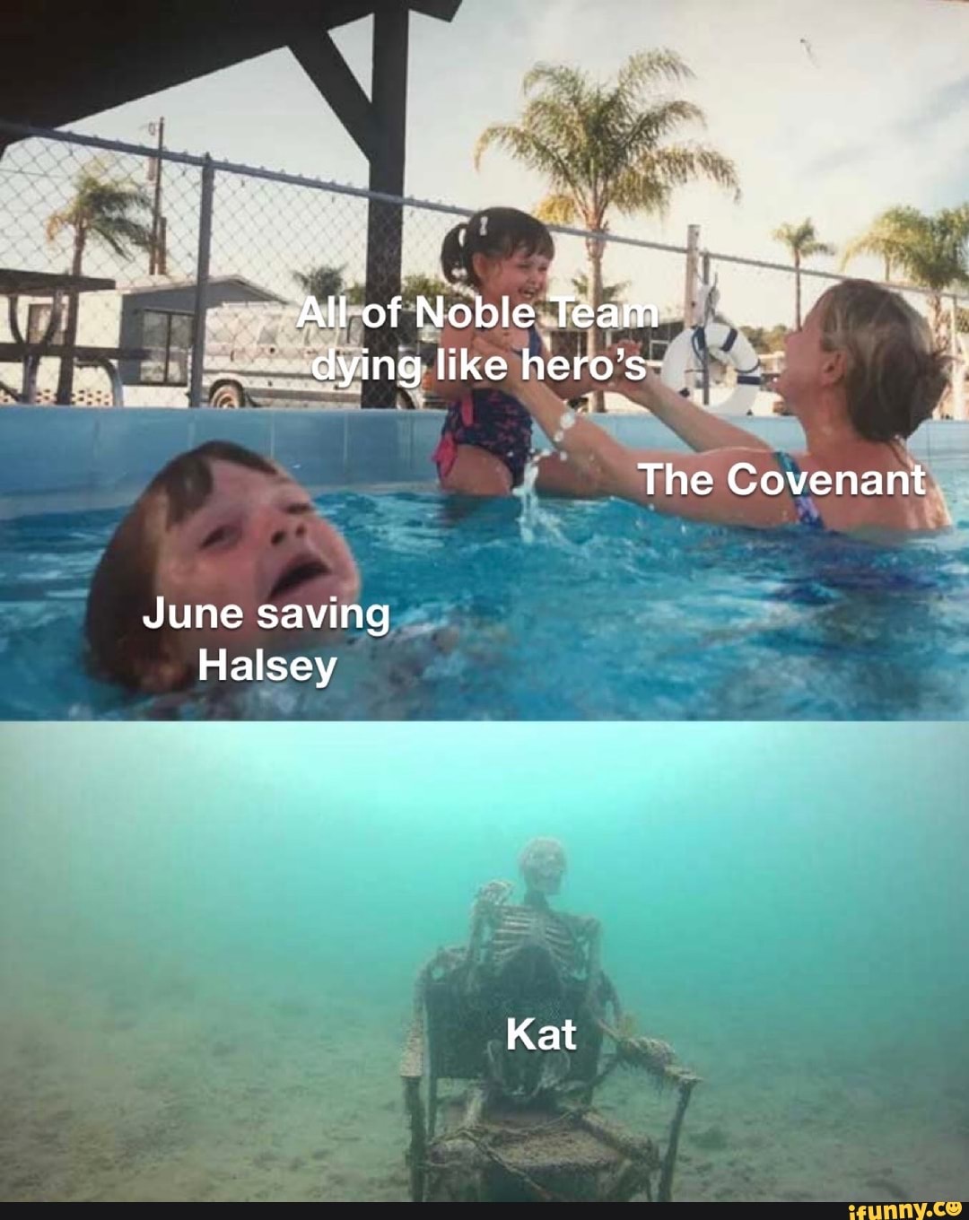 All of Noble Team dying like hero's:
The Covenant
June saving
Halsey
Kat
