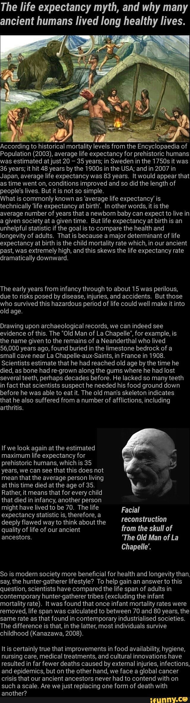 The life expectancy myth, and why many ancient humans lived long