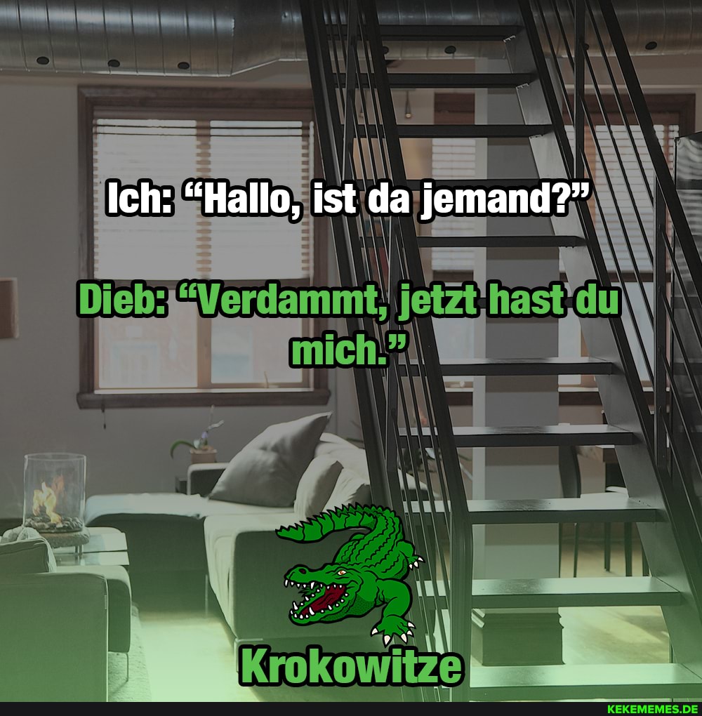 Ich: "Hallo, ist da jemand?"
Dieb: "Verdammt, jetzt