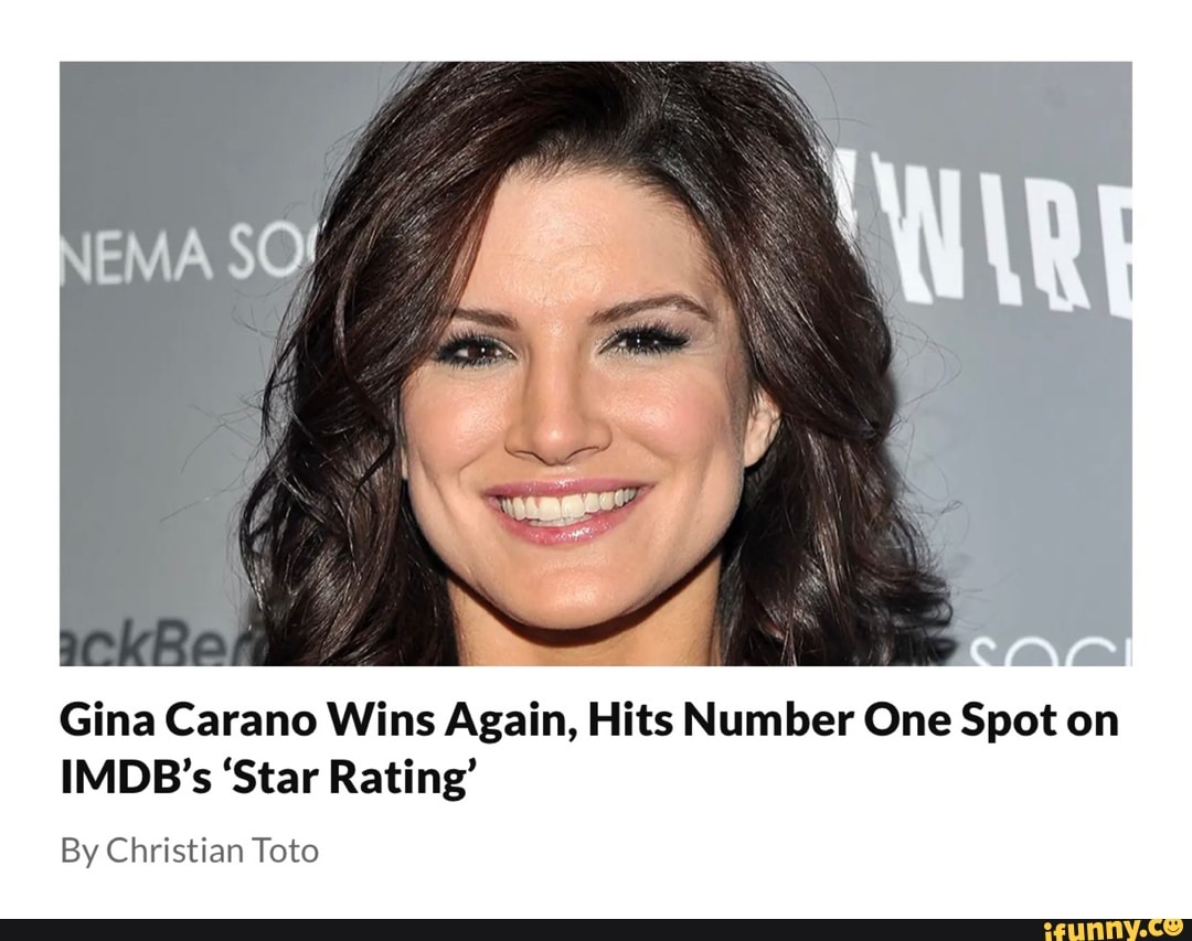 Gina Carano Wins Again, Hits Number One Spot on IMDB's 'Star Rating' By