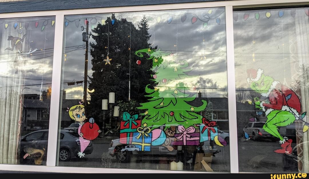 the grinch window painting