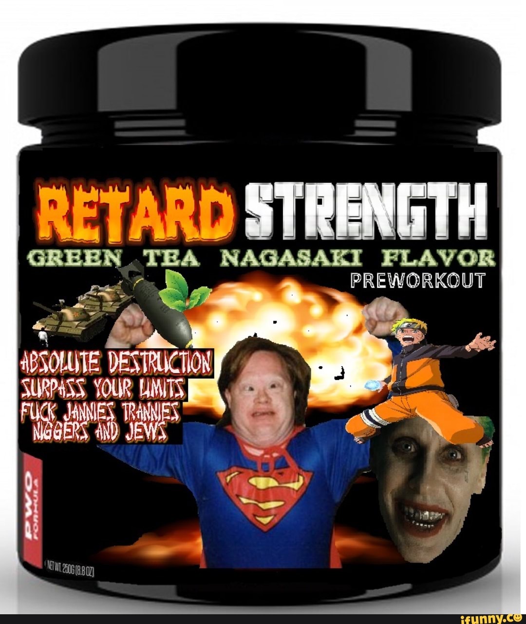 RETARD STRENGTH FLAVOR PREWORKOUT GREEN .TEA NAGASAEI FLAVOR 