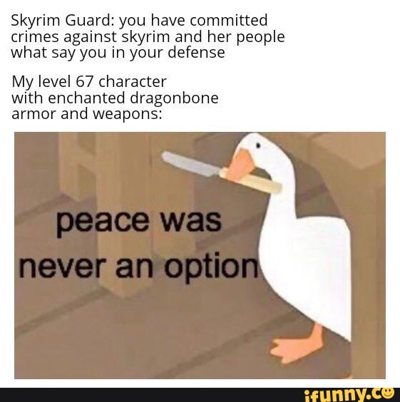 you have committed crimes against skyrim