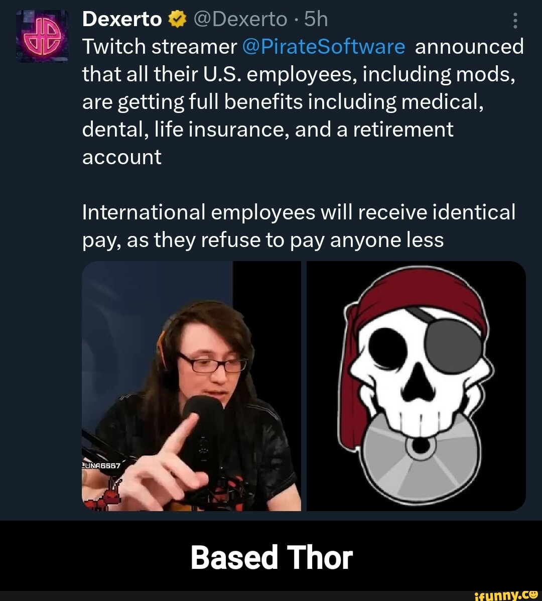 Dexerto Twitch streamer PirateSoftware announced that all their U.S
