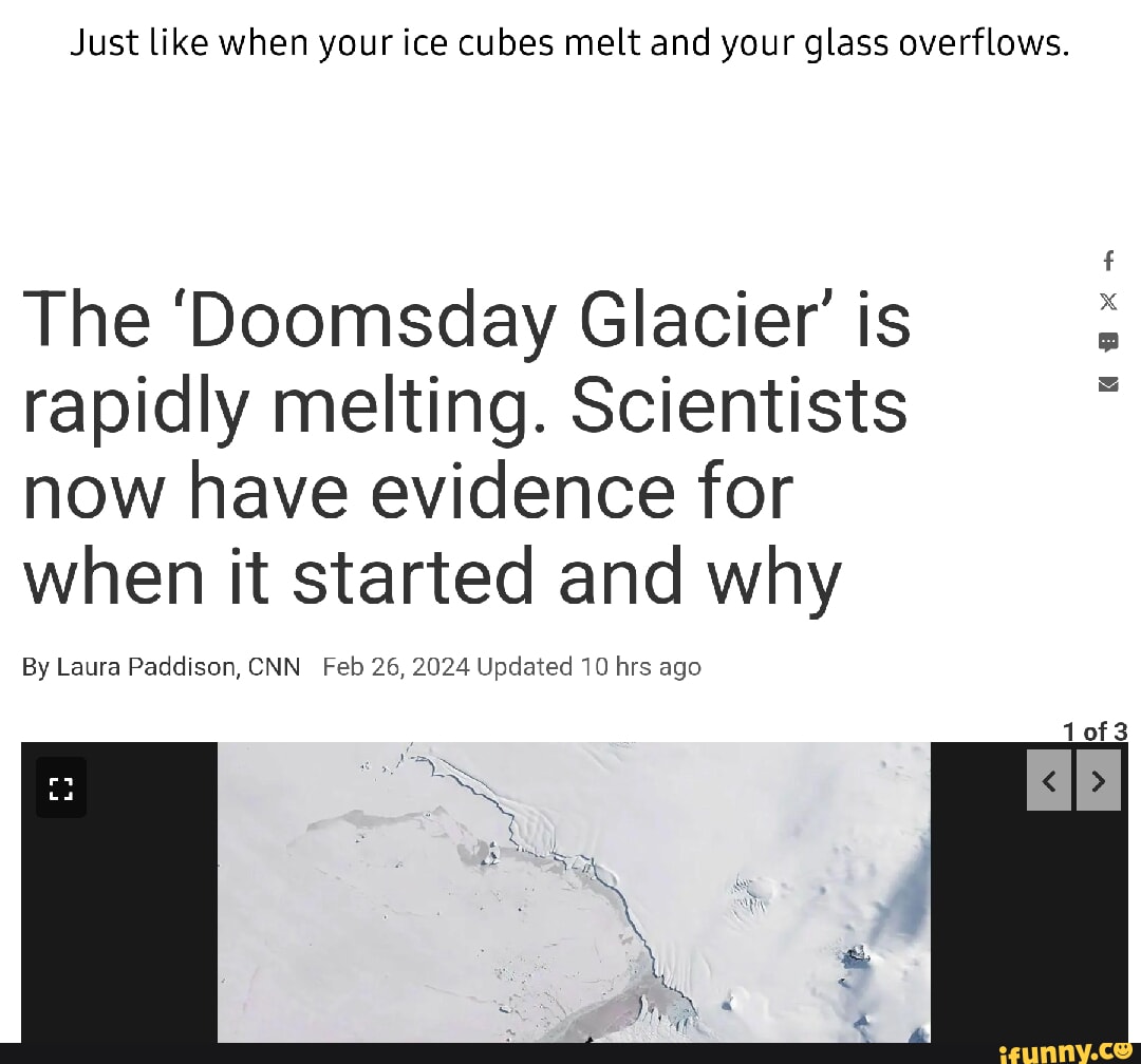 The 'Doomsday Glacier' is rapidly melting. Scientists now have evidence for  when it started and why