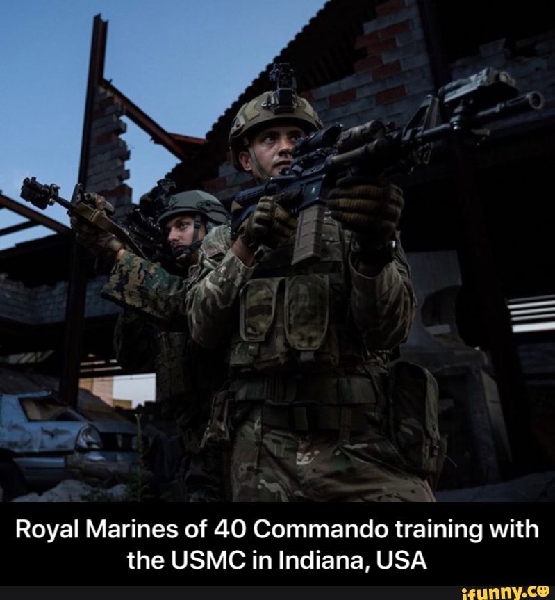 Royal Marines of 40 Commando training with the USMC in Indiana, USA ...