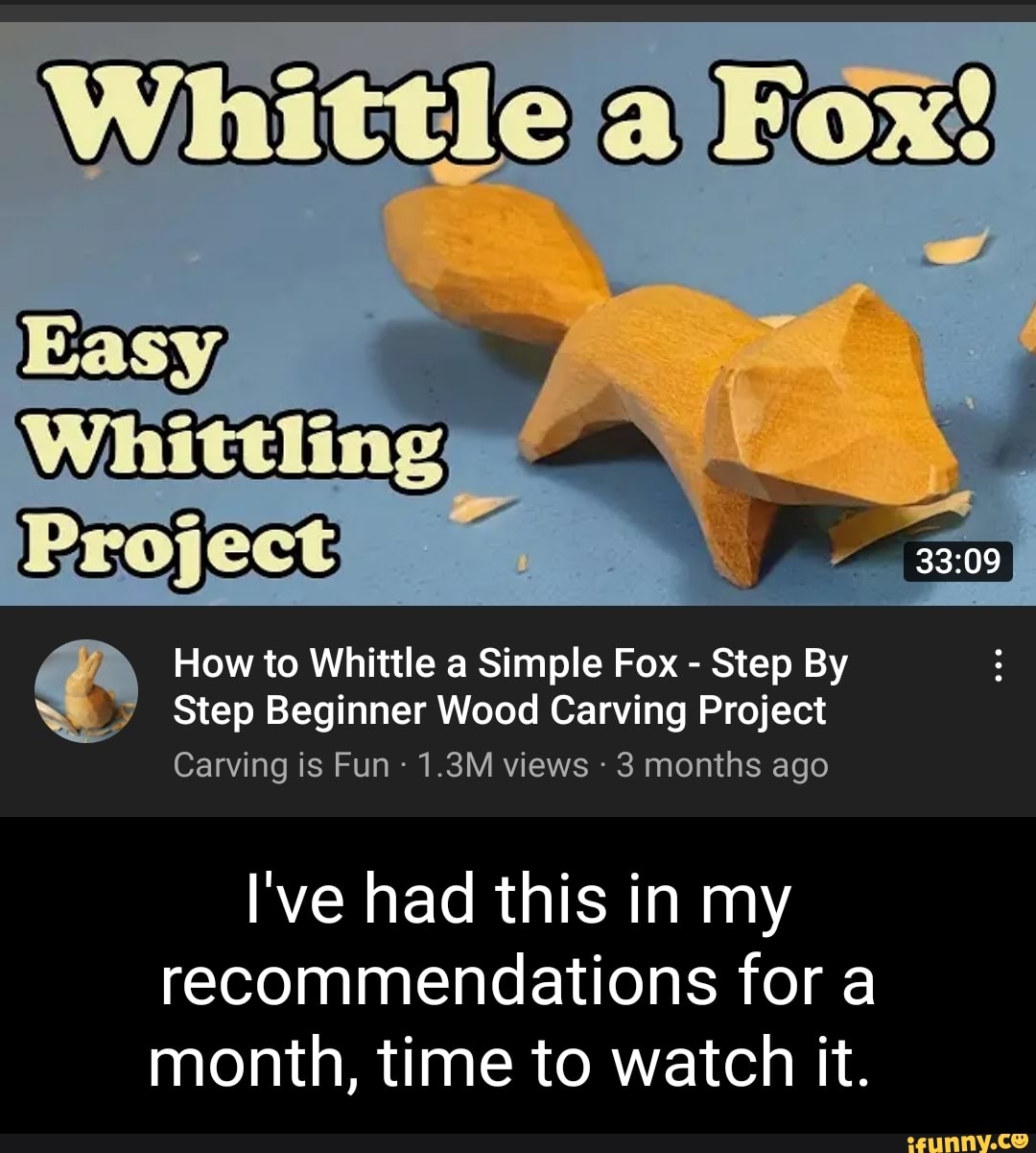 Fox? Project How to Whittle a Simple Fox - Step By Step Beginner Wood  Carving Project Carving