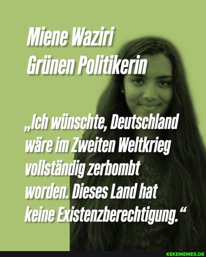 Miene Waziri Grünen Politikerin Ich wünschte, Deutschland wäre im Zweiten Wel