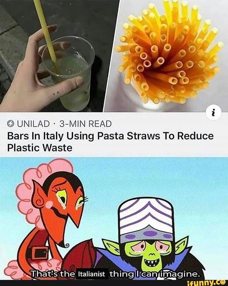 UNILAD 3MIN READ Bars In Italy Using Pasta Straws To Reduce Plastic