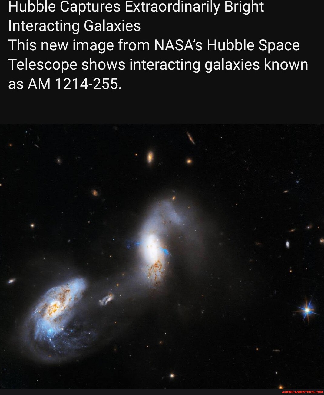 Hubble Captures Extraordinarily Brignt Interacting Galaxies This New Image From Nasas Hubble 8956