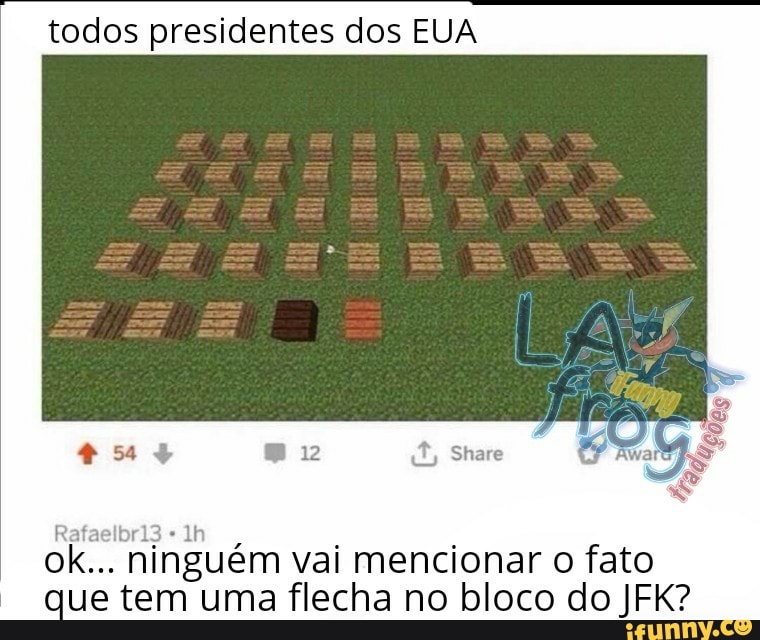 todos presidentes dos EUA
ps
ok... ninguém vai mencionar o fato que tem uma flecha no bloco do JFK?