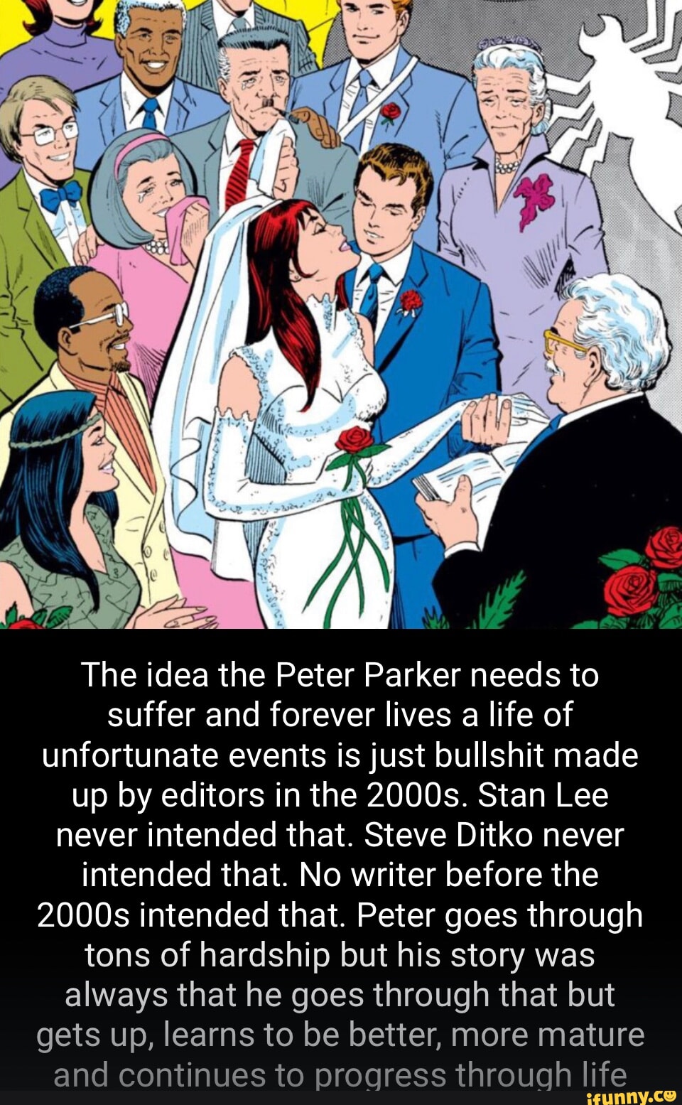 Def. Peter The id ea the Peter Parker needs to suffer and forever lives a life of ...