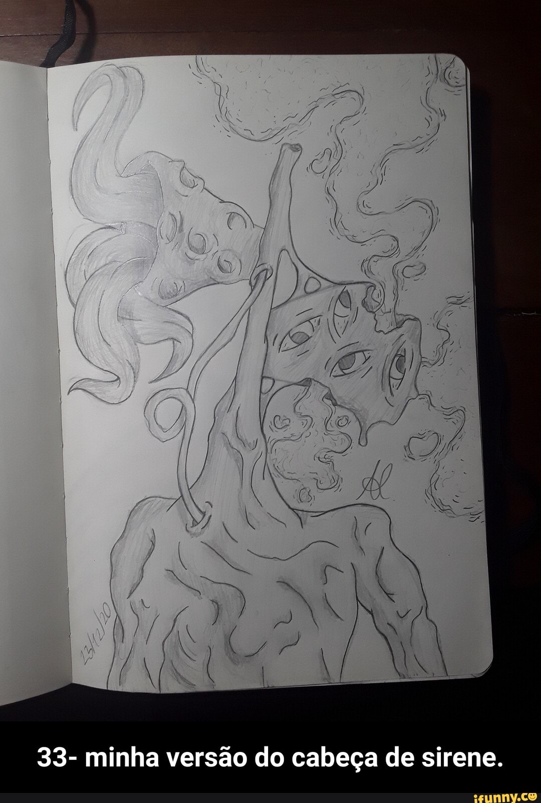 33- minha versão do cabeça de sirene. - 33- minha versão do cabeça de sirene.