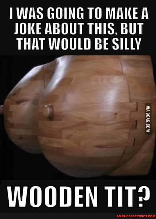 WAS GOING TO MAKE &
JOKE ABOUT THIS, BUT THAT WOULD BE SILLY
WOODEN TIT?