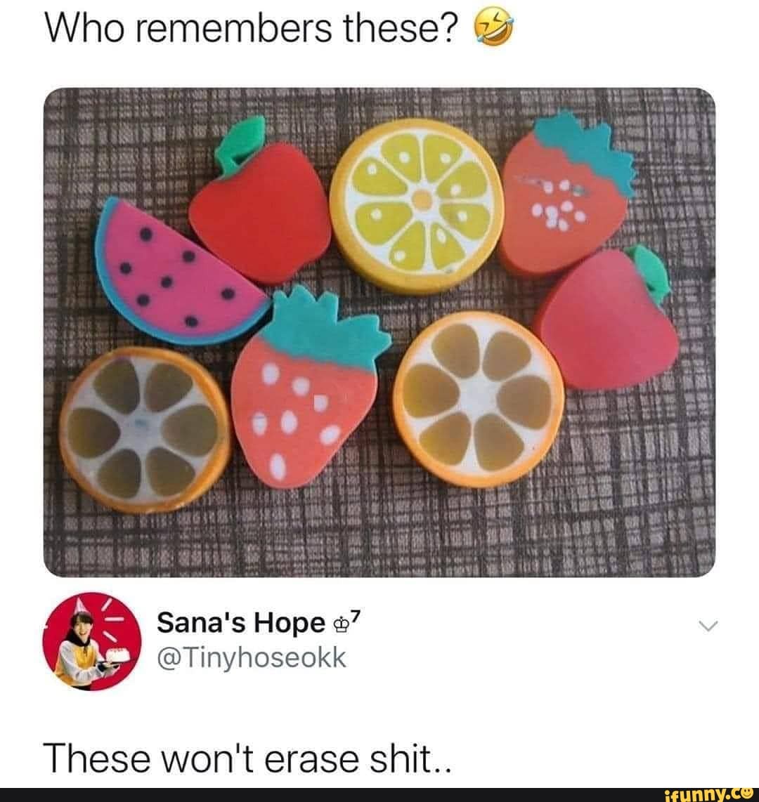 Who remembers these?
These won't erase shit..