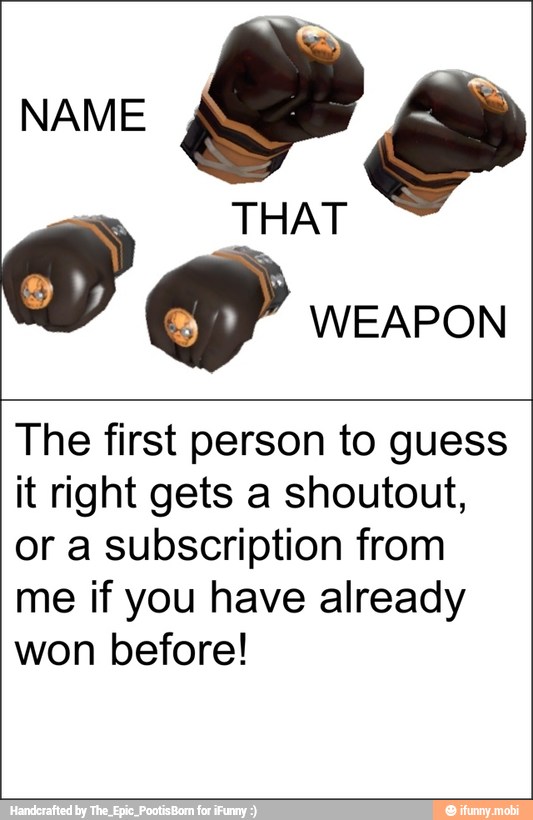 The first person to guess
it right gets a shoutout,
or a subscription from
me if you have already
won before!