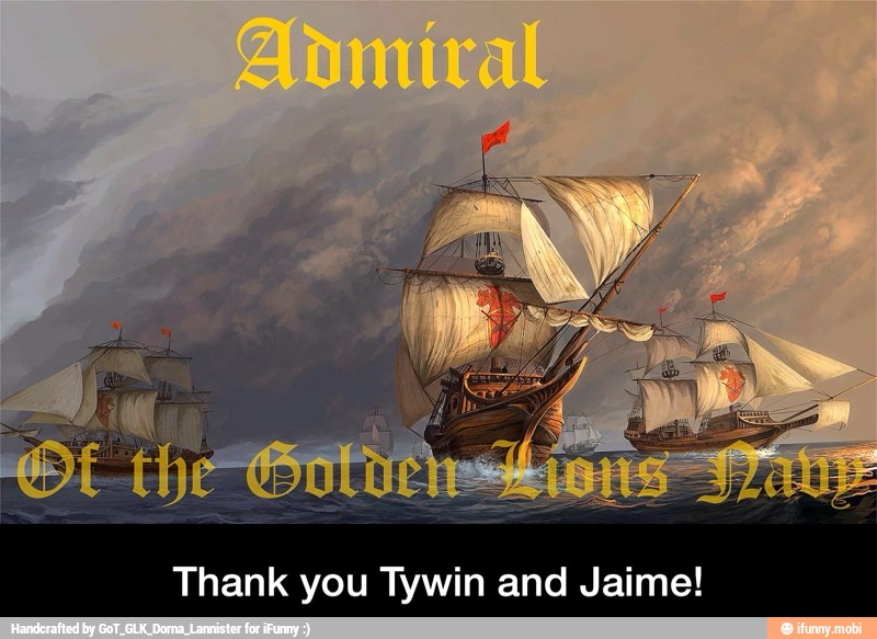 Thank you Tywin and Jaime! - Thank you Tywin and Jaime!