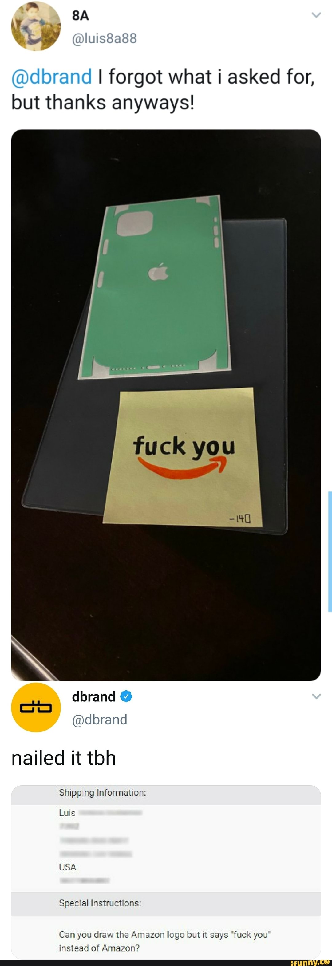 @dbrand I forgot what i asked for,
but thanks anyways!