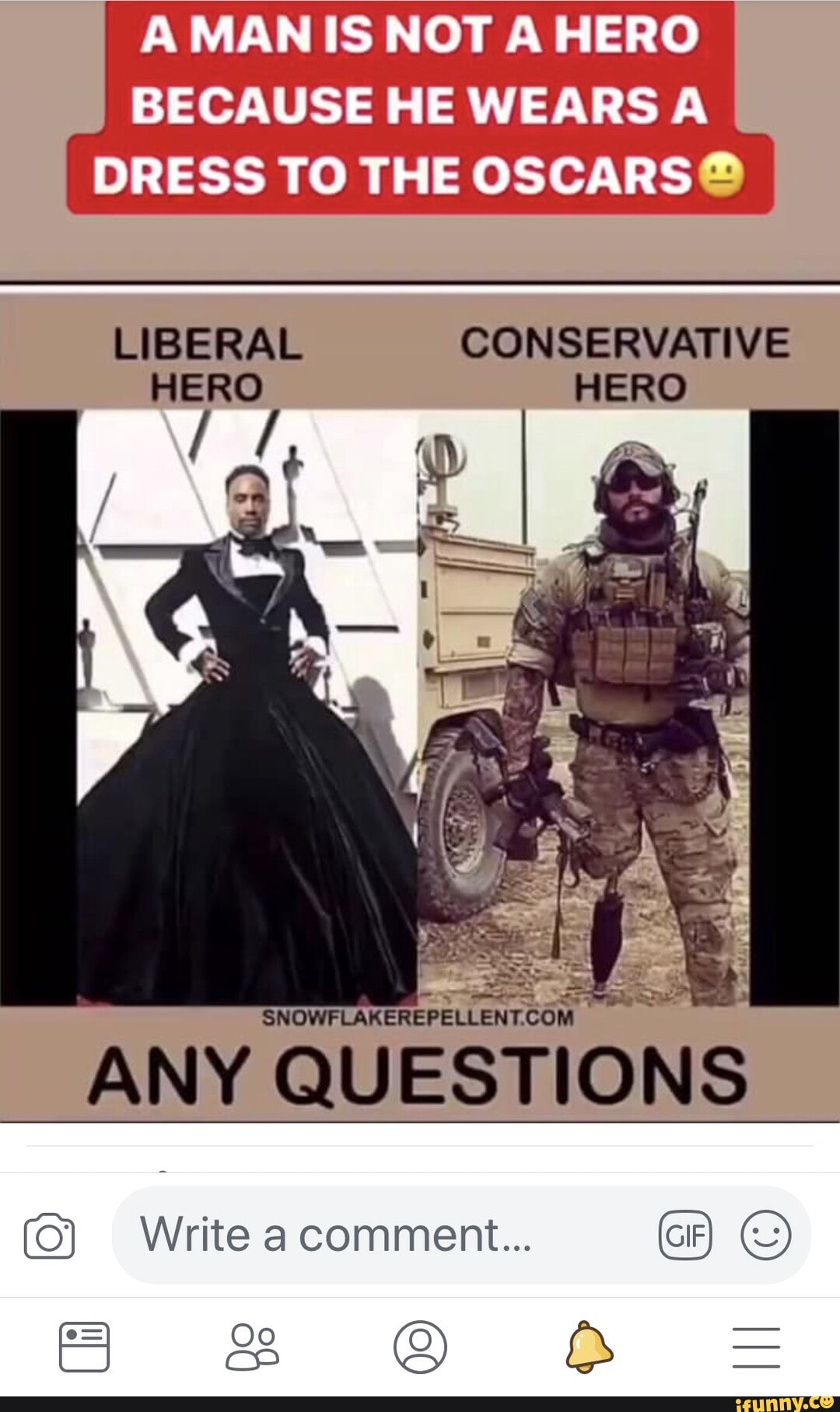 A MAN IS NOT A HERO BECAUSE HE WEARS A DRESS TO THE OSCARS LIBERAL ...