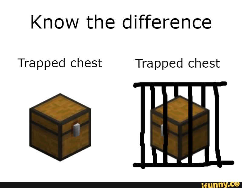 Know the difference Trapped chest Trapped chest iFunny