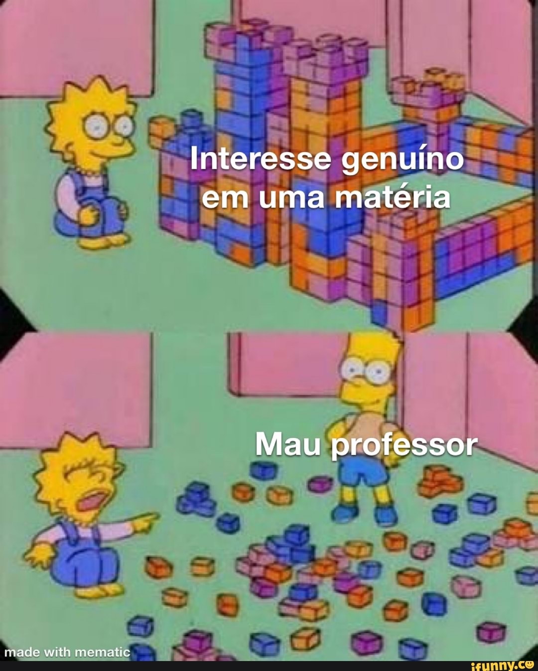 Interesse genuíno- em uma matéria
Mau professor
ade with mematie