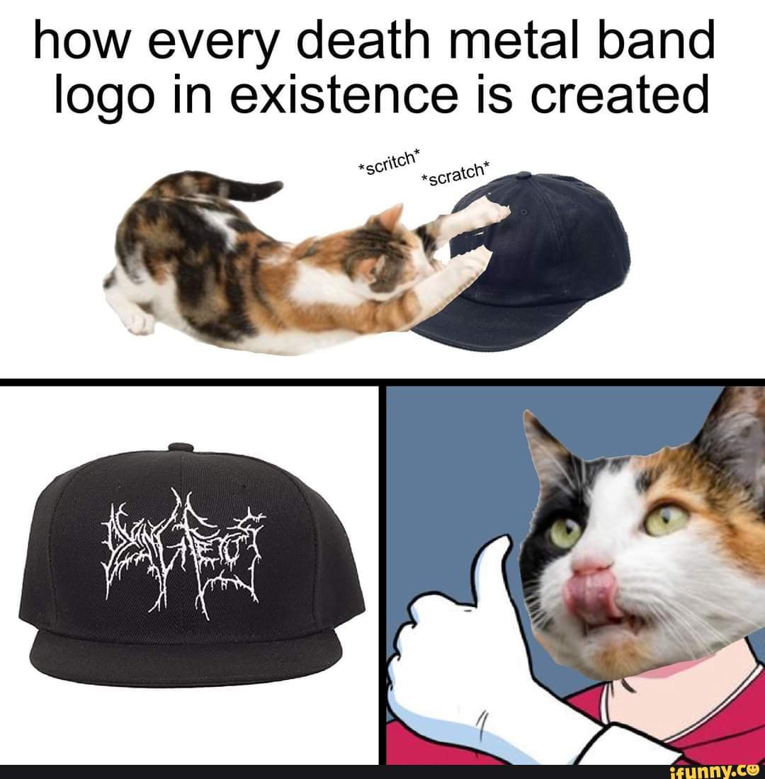 How every death metal band logo in existence is created iFunny
