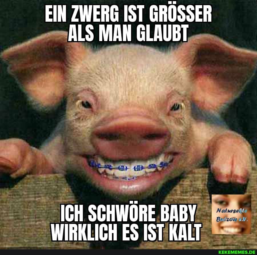 EIN ZWERG IST GRÖSSER ALS MAN GLAUBT
ICH SCHWÖRE BABY WIRKLICH ES IST KALT