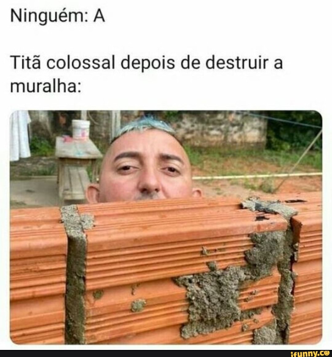 Ninguém: A
Titã colossal depois de destruir a muralha: