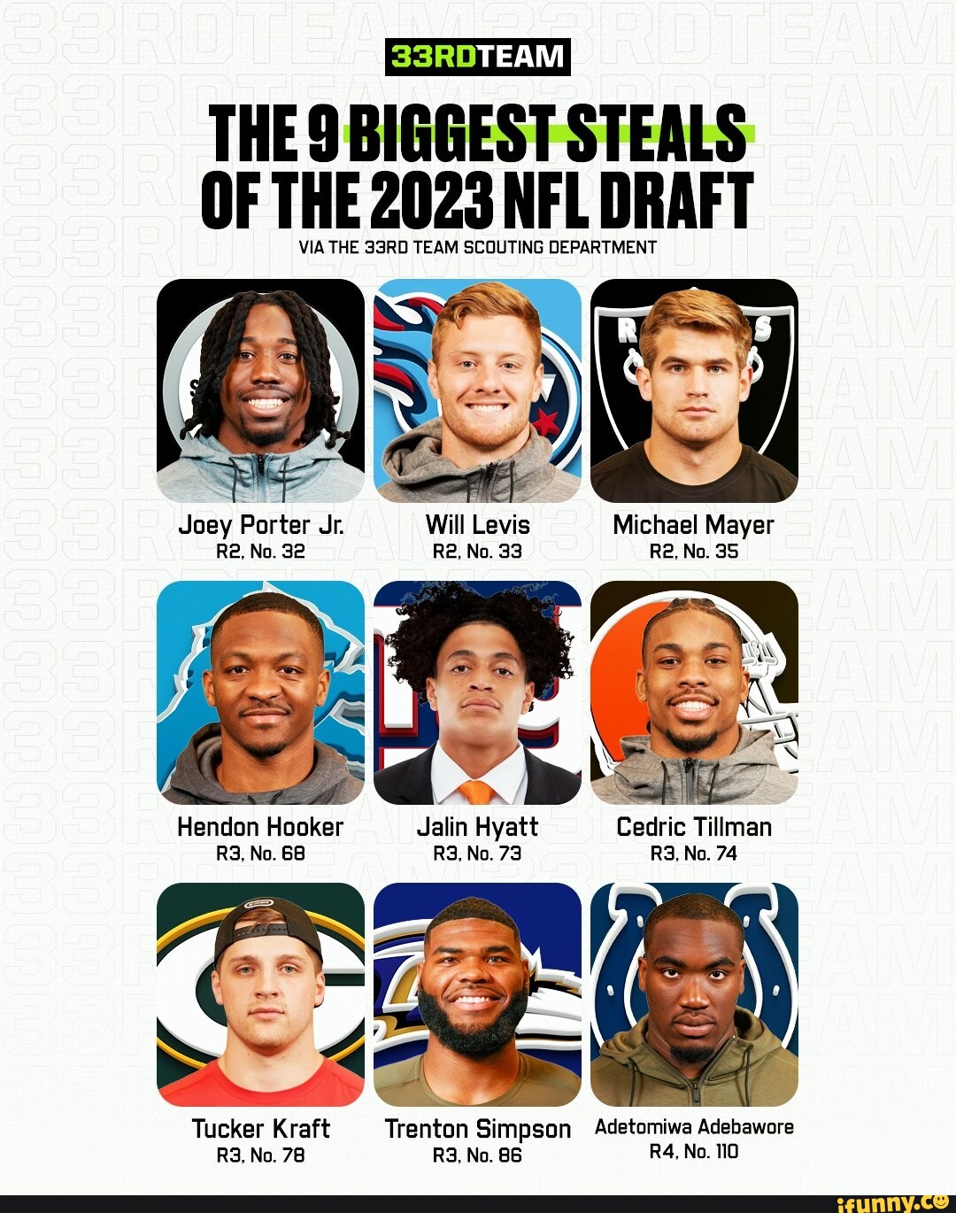 33RDTEAM THE 9 BIGGEST STEALS OF THE 2023 NFL DRAFT VIA THE 33RD TEAM ...