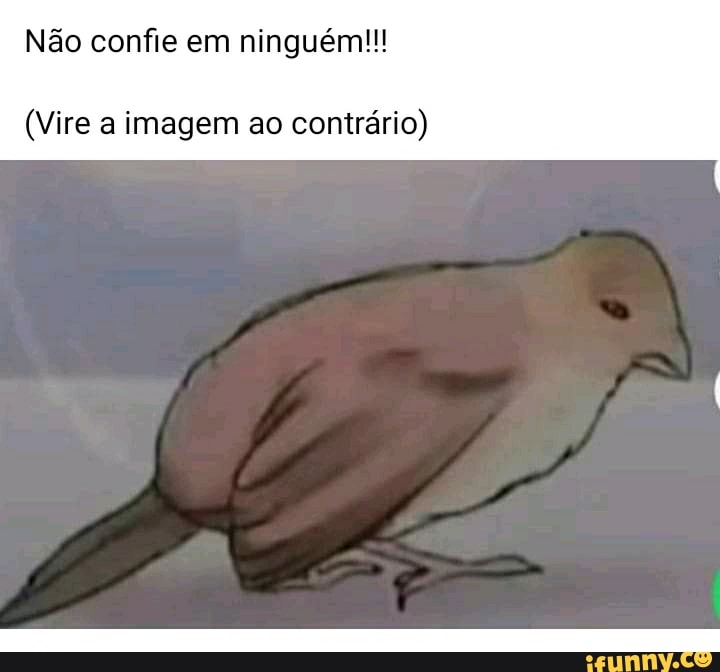 Não confie em ninguém!!!
(Vire a imagem ao contrário)