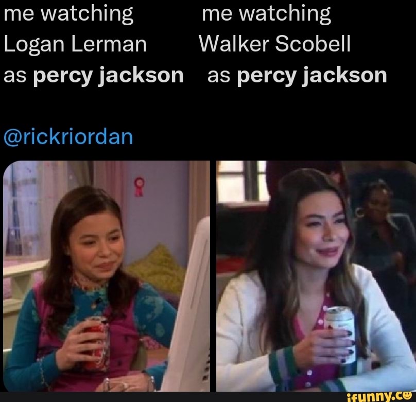 Me watching me watching Logan Lerman Walker Scobell as percy jackson as ...