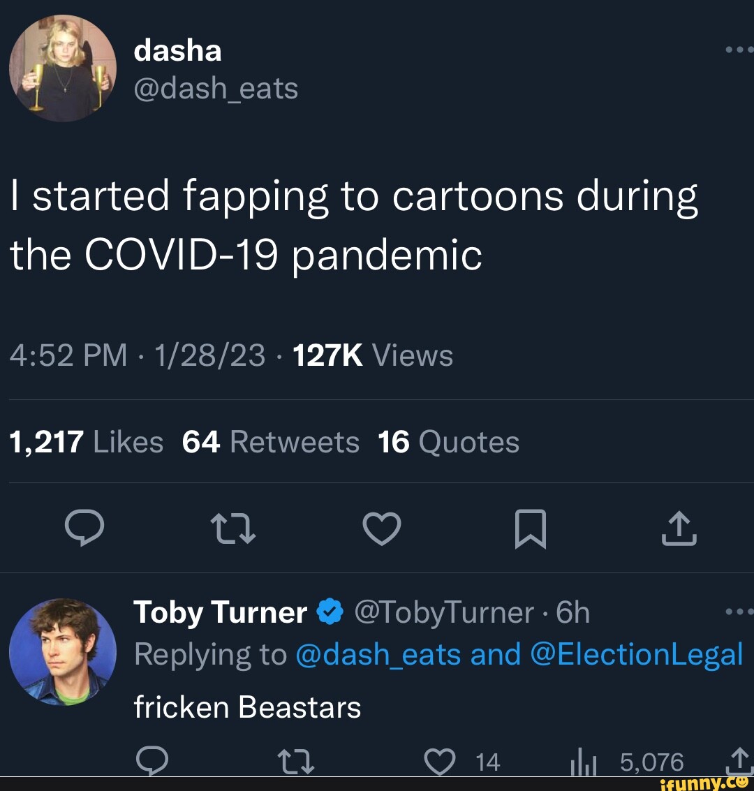 Dasha @dash_ eats I started fapping to cartoons during the COVID-19 ...