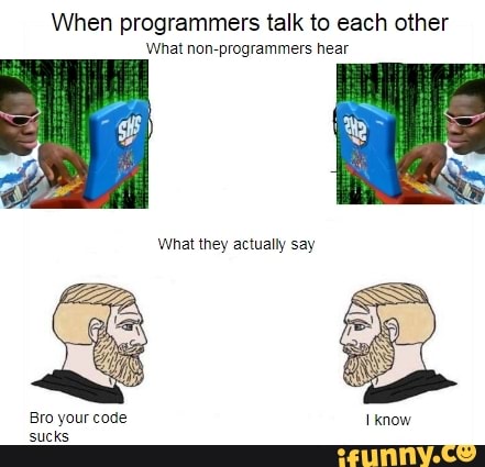 When programmers talk to each other What non. programmers hear What ...