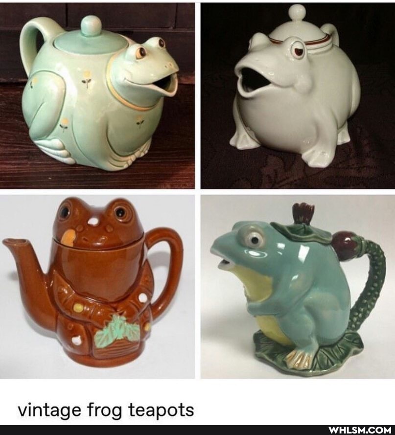 vintage froa teanots