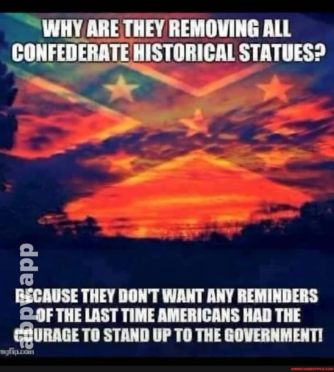 WHY, ARE THEY REMOVING ALL HISTORICAL STATUES?
BSCAUSE THEY DON'T WANT ANY REMINDERS
THE LAST TIME AMERICANS HAD THE CQURAGE TO STAND UP TO THE GOVERNMENT!