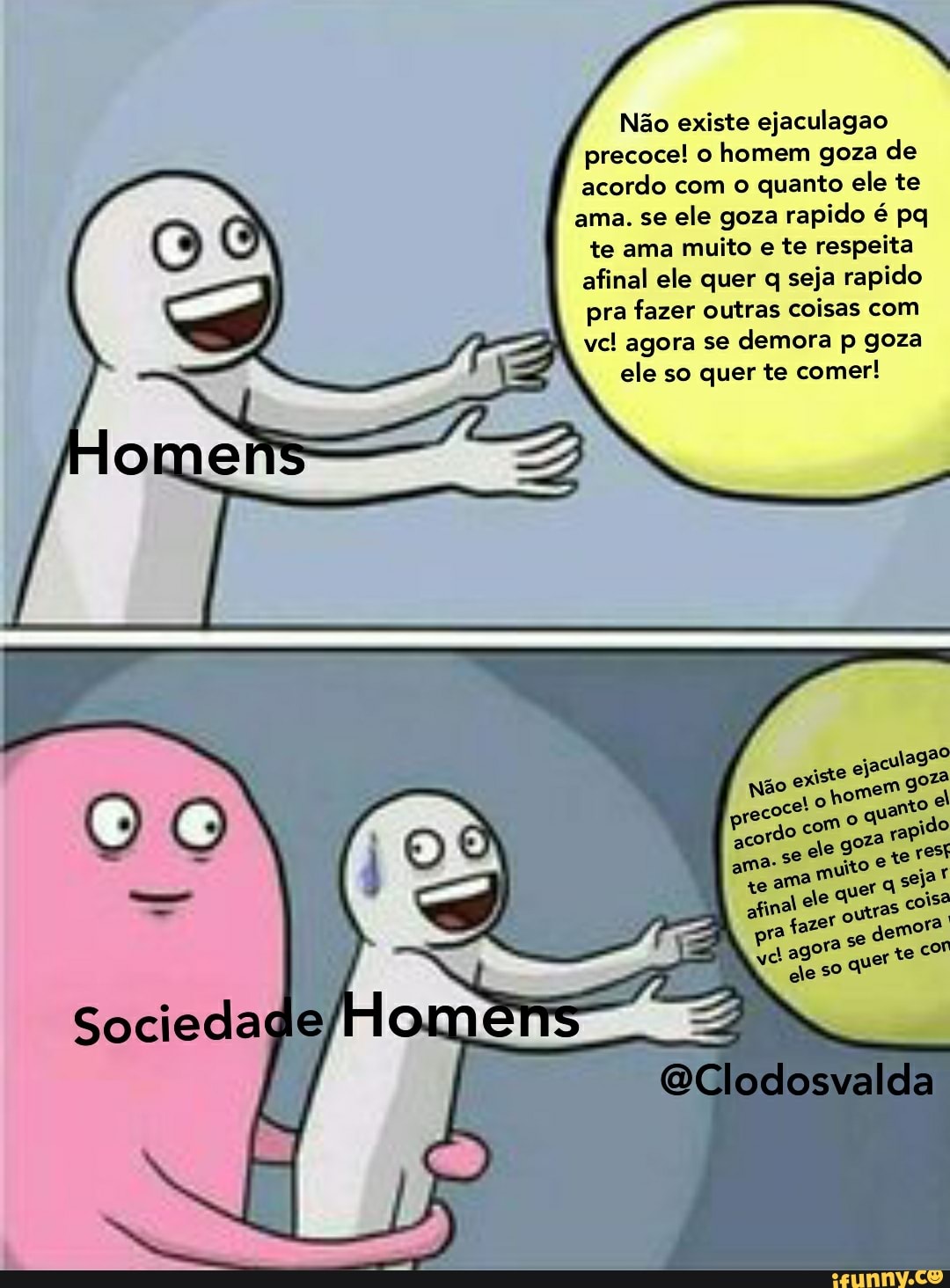 Homem que goza rápido