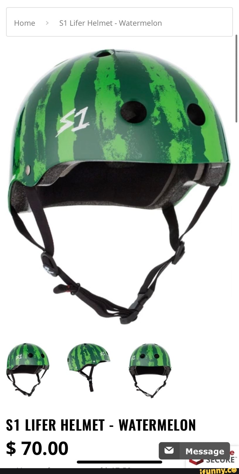 Home Lifer Helmet - Watermelon
ere
$1 LIFER HELMET - WATERMELON
Message
$ 70.00