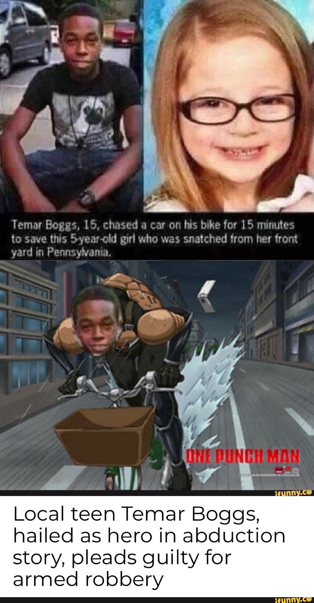 Chased car of tus bike for minutes to save this Syearold girl who was