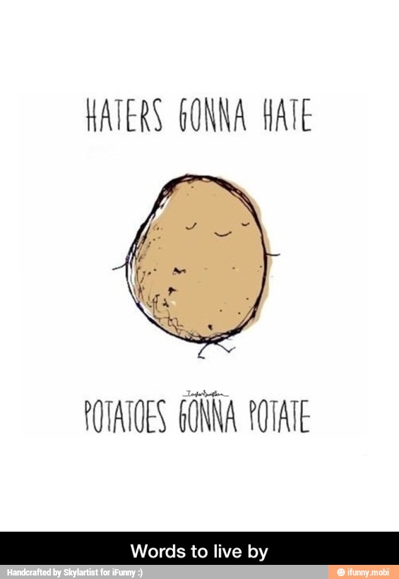 HATERS GONNA HATE - Words to live by