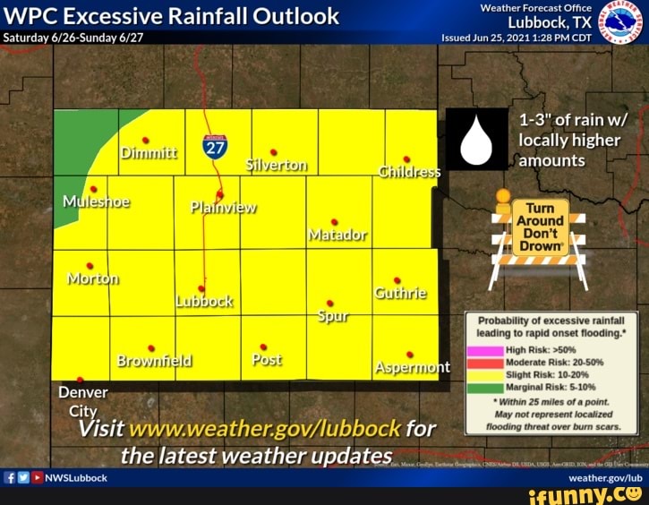 WPC Excessive Rainfall Outlook Saturday Issued Jun 25,2021 PM CDT